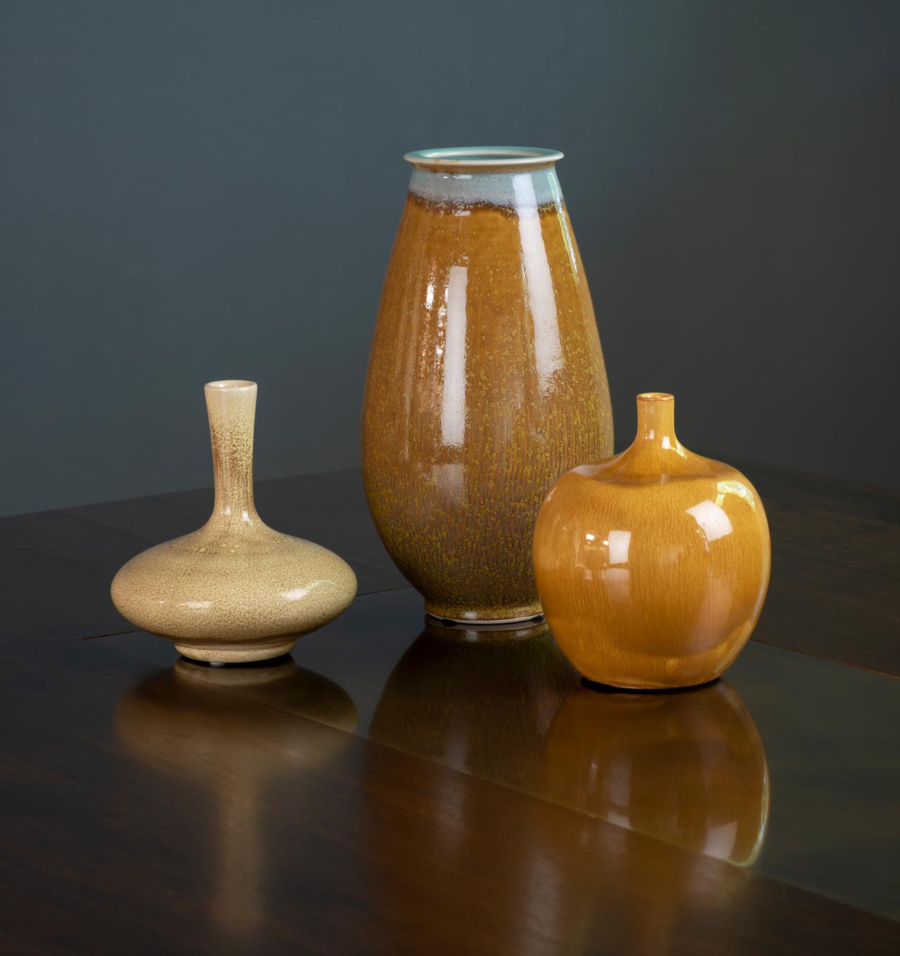 Cream and Butterscotch Vessels + Tea Dust Vase