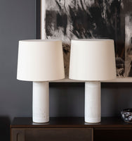 Winter White Haresfur Table Lamps