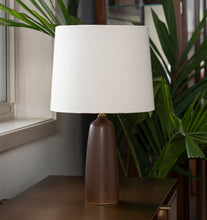 Load image into Gallery viewer, Mocha Haresfur Glaze Table Lamp
