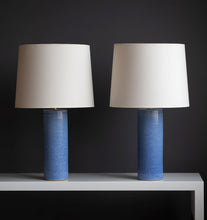 Load image into Gallery viewer, Sapphire Blue Haresfur Table Lamps