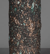 Load image into Gallery viewer, Bronze + Turquoise Crater Glaze Table Lamps