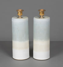 Load image into Gallery viewer, Pale Blue Ombré Haresfur Table Lamps