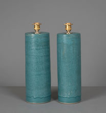 Load image into Gallery viewer, Teal Haresfur Table Lamps