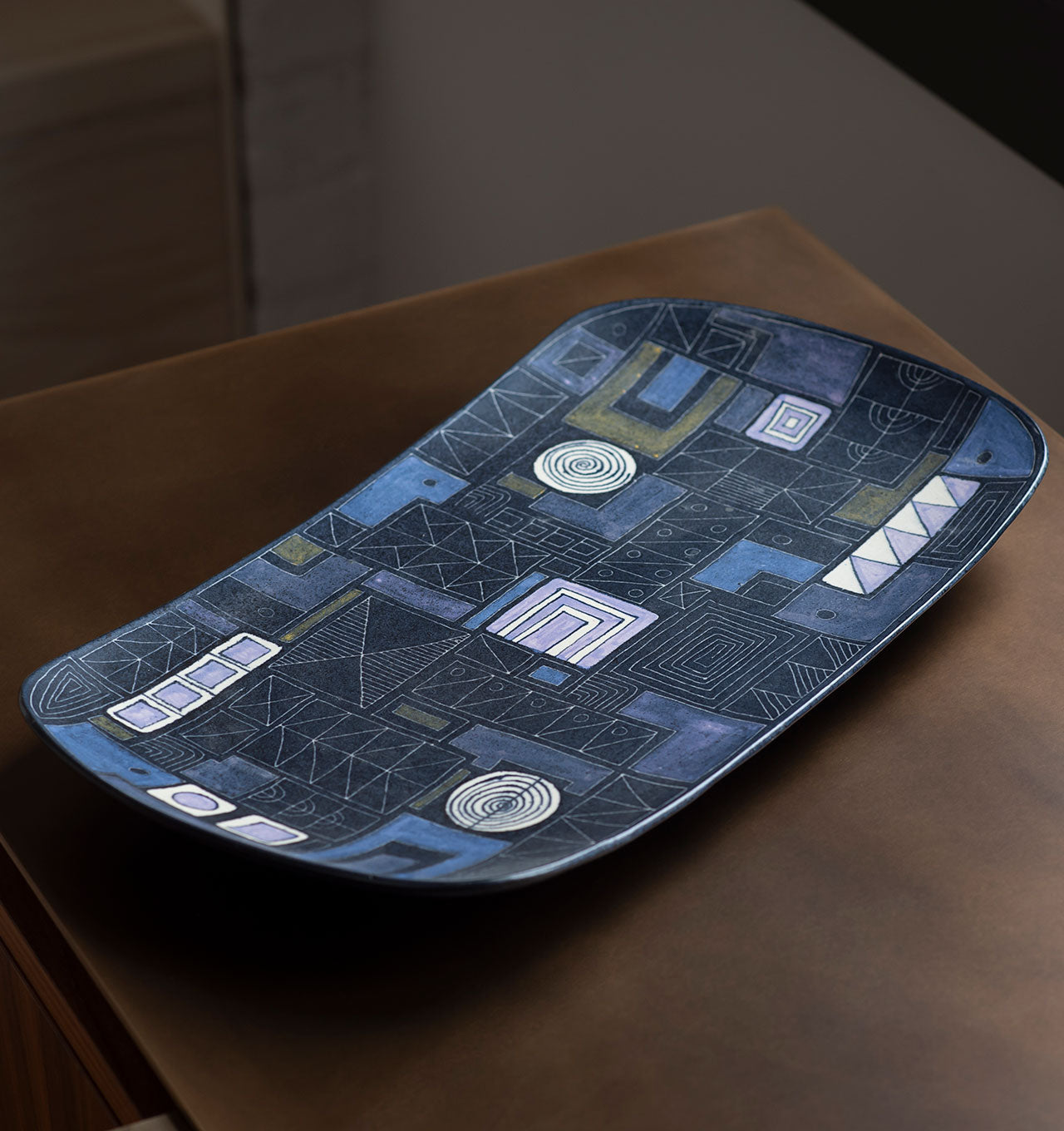 Geometric Sgrafitto Plate