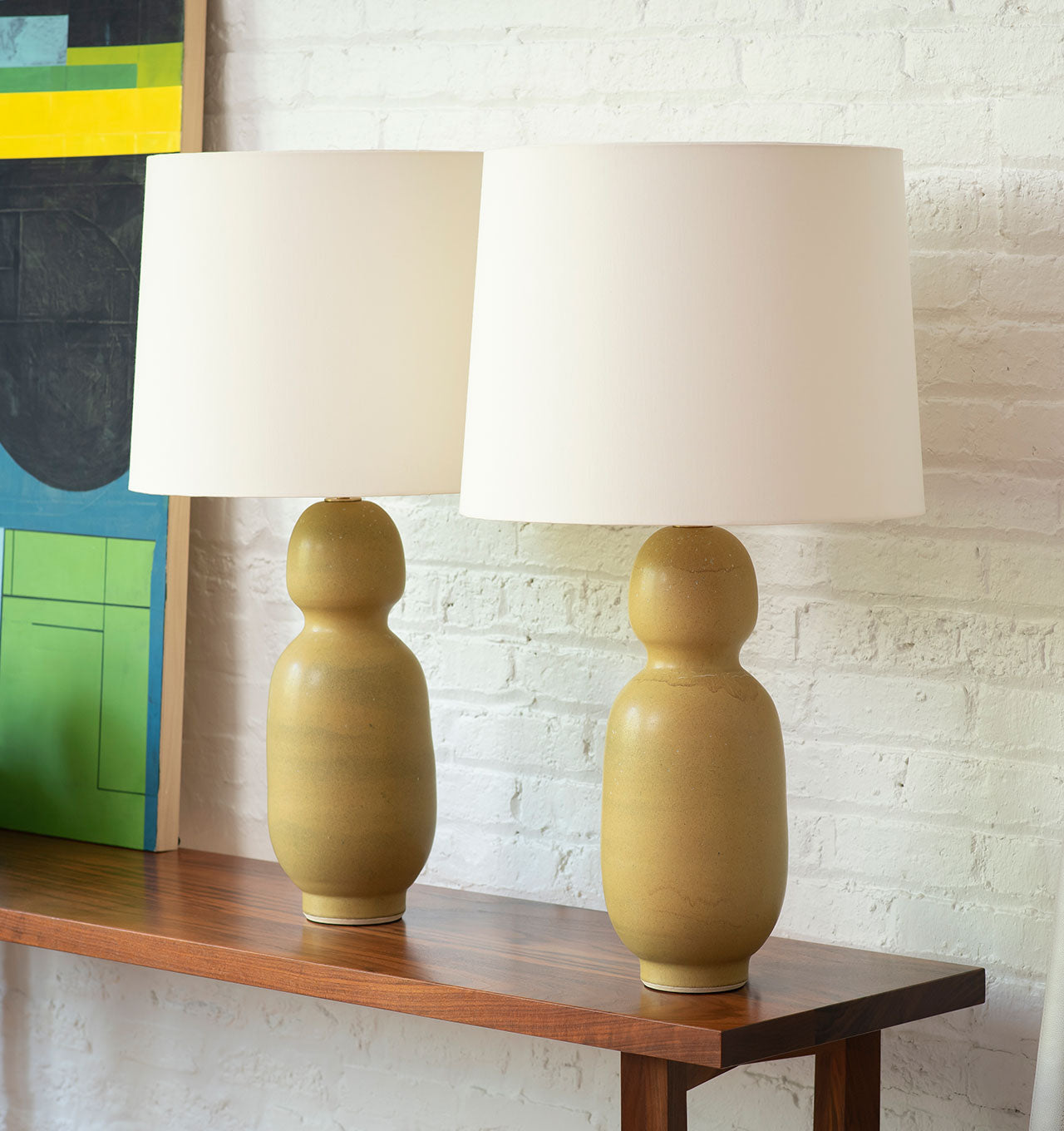 Ochre Gourd Table Lamps
