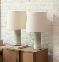 Load image into Gallery viewer, Celadon Cream Haresfur Table Lamps