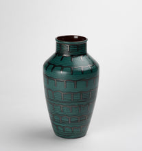 Load image into Gallery viewer, Teal and Grey Metallic Glaze Vase