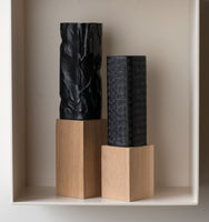 Black Bisque Porcelain Vase Set