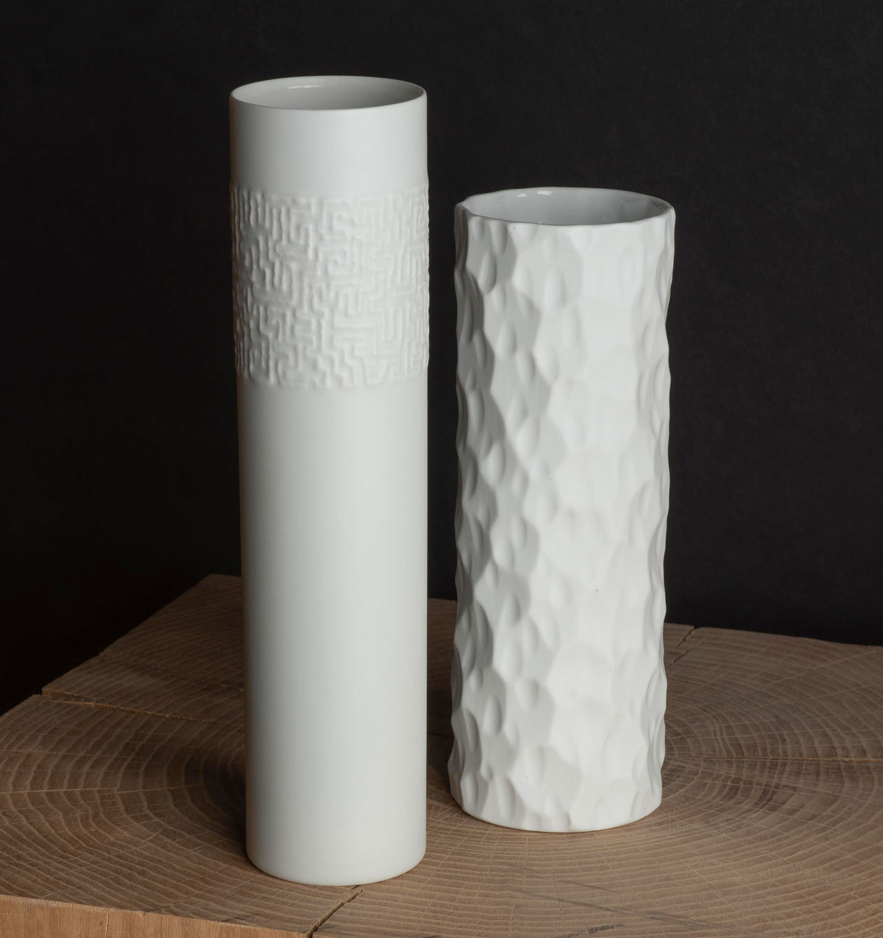 Rosenthal White Bisque Porcelain Vase Set