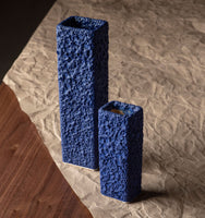 Yves Klein Blue Fat Lava Vase Set
