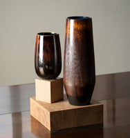 Amber Glazed Vase Set
