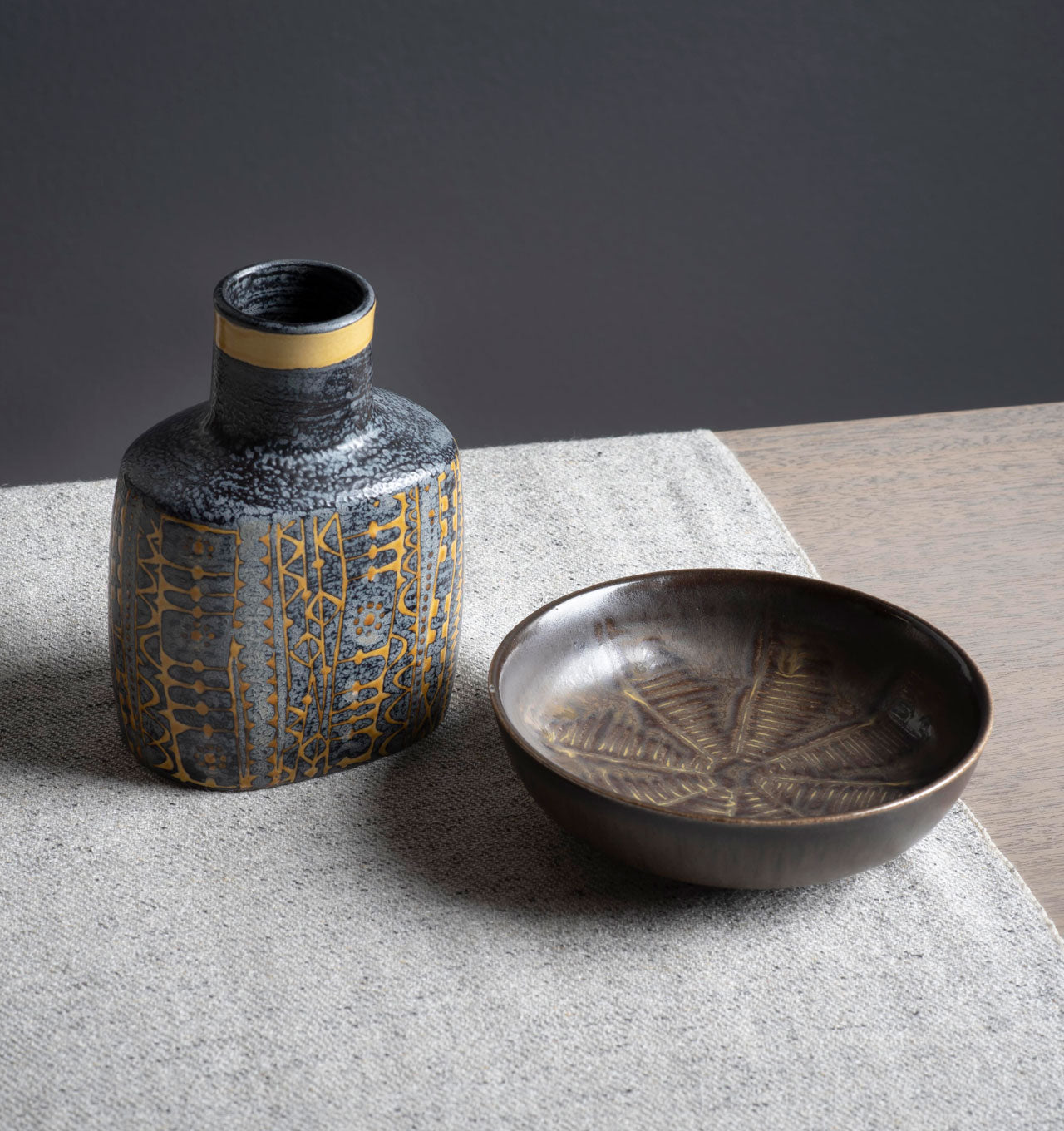 Royal Copenhagen Vase and Bowl Set