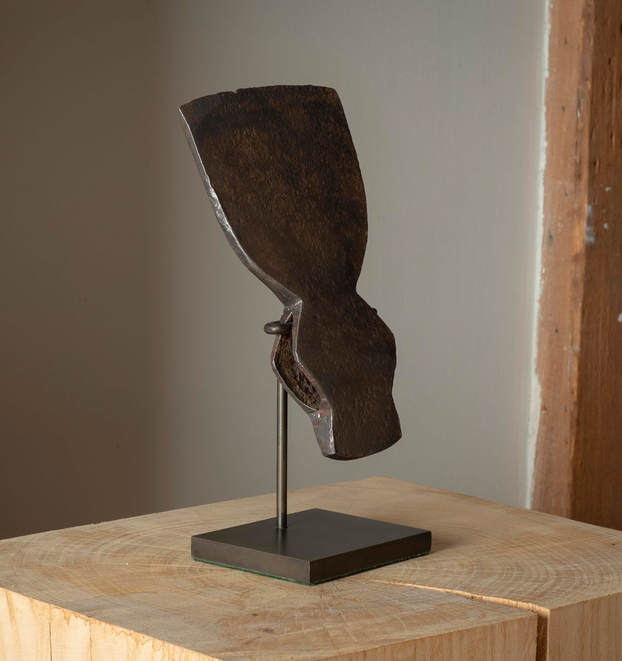 Broad Axe Head on Stand