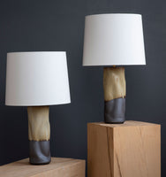 Tall Undulating Cylinder Table Lamps