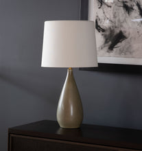 Load image into Gallery viewer, Lichen Green Haresfur Table Lamp