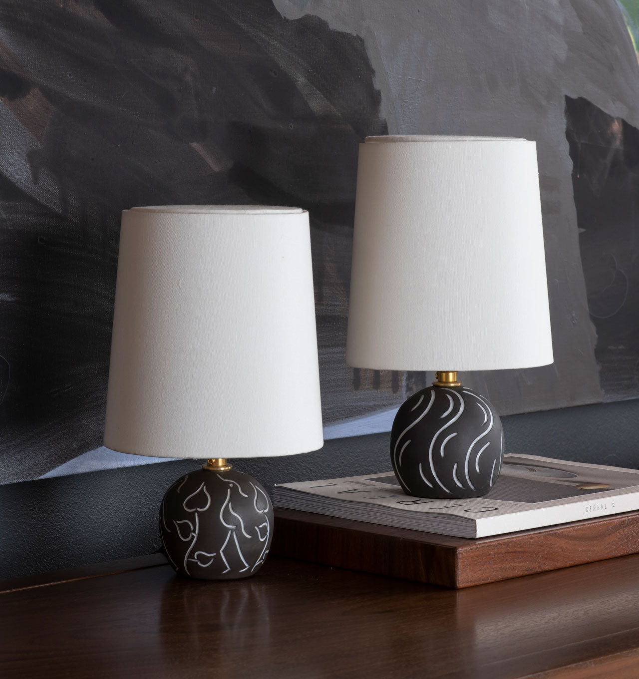 Incised Mini Table Lamps