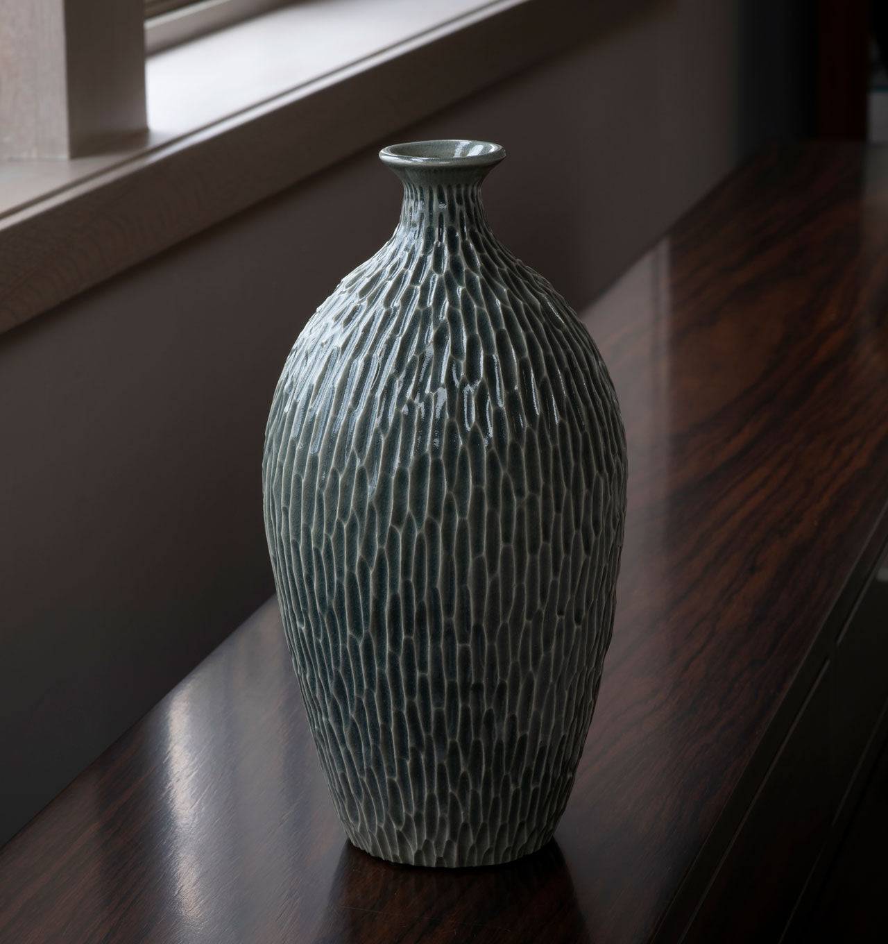Jade Carved Bottle Vase