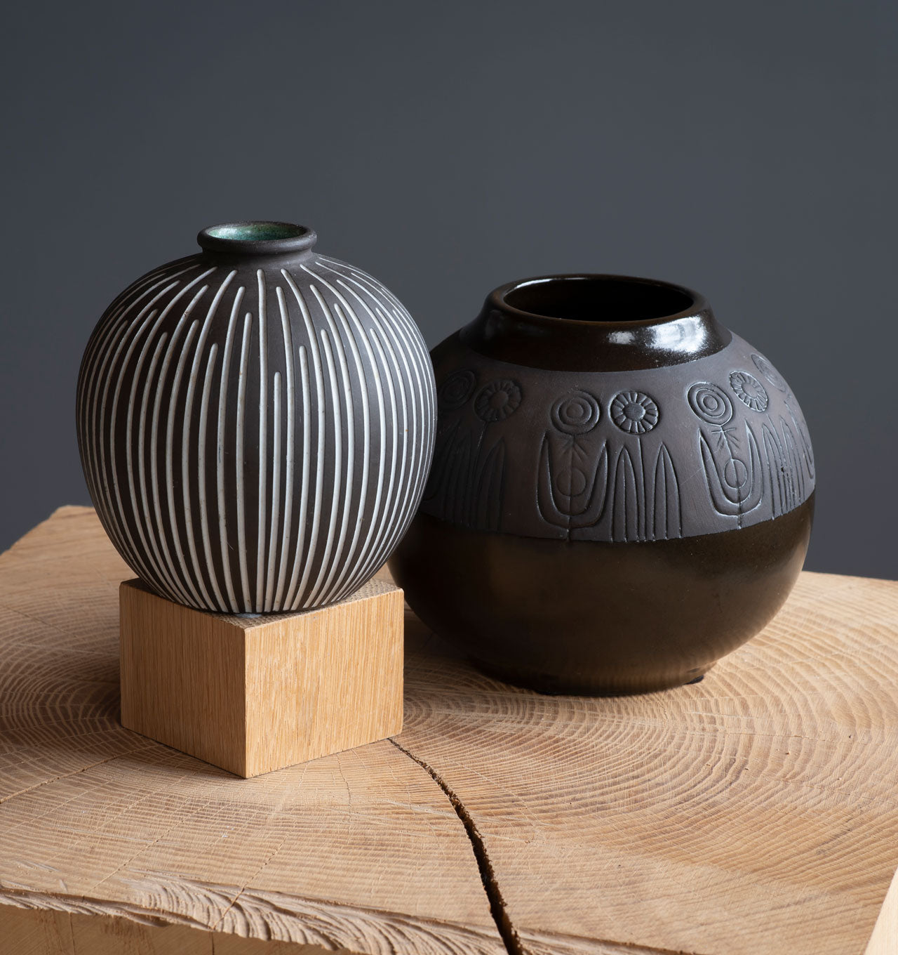 Striped and Rabatt Series Vases