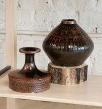Load image into Gallery viewer, Tenmoku Glaze Vase Duo