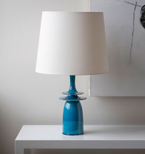 Load image into Gallery viewer, Turquoise Glazed Table Lamp