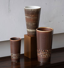 Load image into Gallery viewer, Graphic Vase Set + Striated Tapered Vase