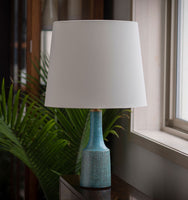 Turquoise Sgraffito Table Lamp