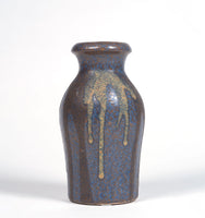 Model 523-18 Drip Glaze Vase + Carved Bowl