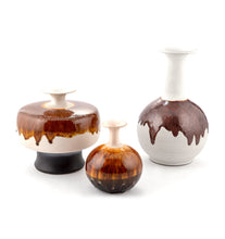 Load image into Gallery viewer, Brown Drip Glaze Vase Set