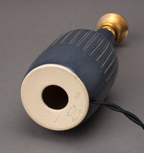 Load image into Gallery viewer, Incised Haresfur Blue Table Lamp