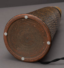 Load image into Gallery viewer, Brown and Amber Glazed Table Lamp